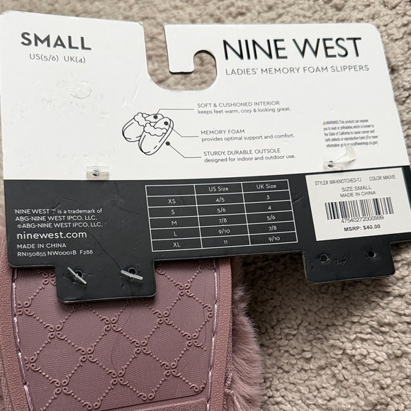 Nine West Pink Fuzzy Slippers - Picture 5 of 6